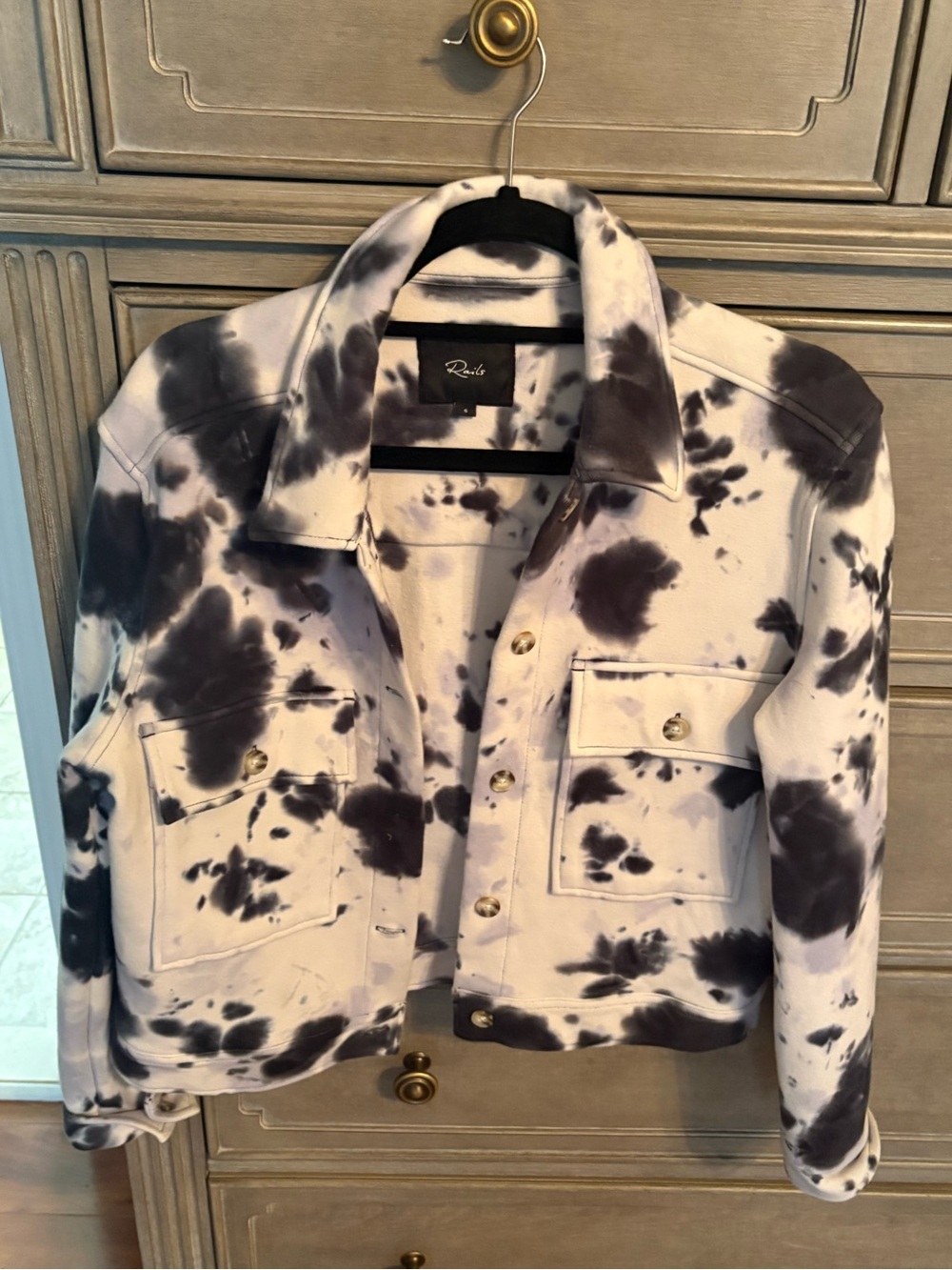 Rails Black & White Tie-Dye Jean Jacket
